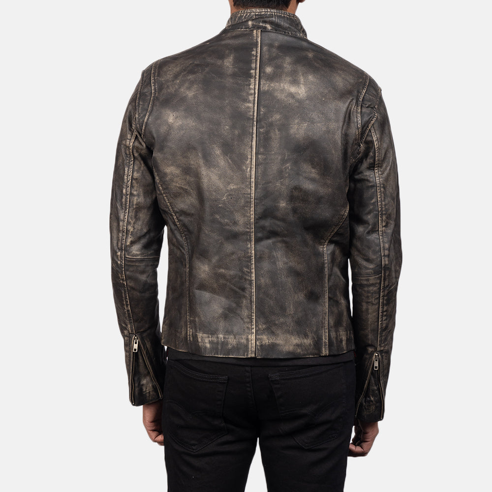 Ionic Veste Motard en Cuir pour Homme – Vue produit alternative 6