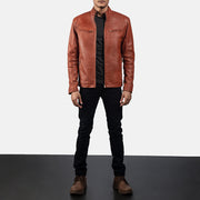 Ionic Veste Motard en Cuir pour Homme – Vue produit alternative 3