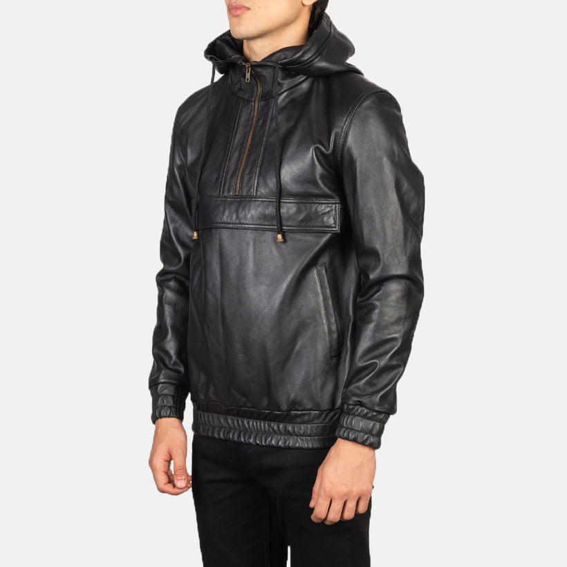 Kenton Hooded Veste en Cuir pour Homme