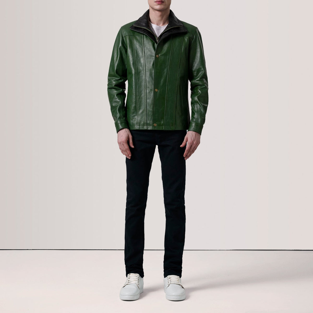 Klen Veste en Cuir pour Homme – Vue produit alternative 2