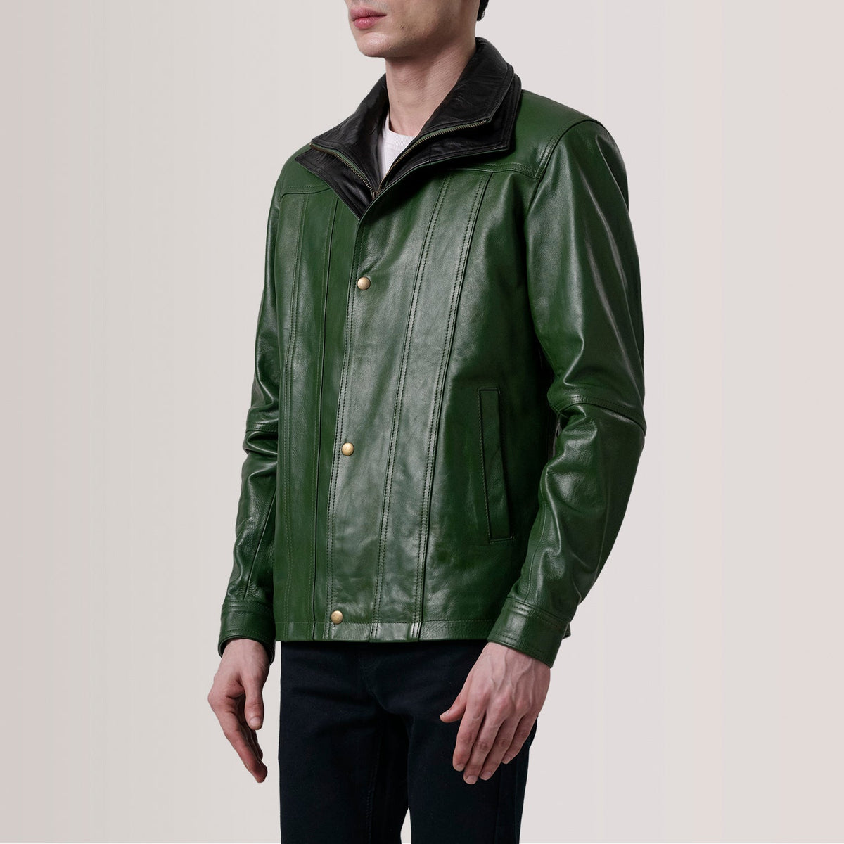 Klen Veste en Cuir pour Homme – Vue produit alternative 3