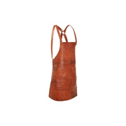 Leather Apron Churrasco pour Femme in Classic 100% Full-Grain Leather - Vue de face &amp; silhouette ajustée | Acheter en ligne