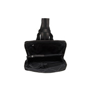 Amanda Full-Grain Leather Backpack pour Femme - Structured Side Profile Showing Gusset Depth &amp; Expansion Capacity