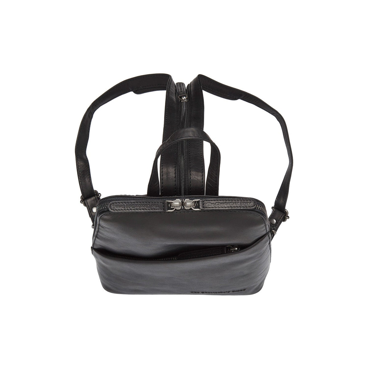 Solid Antique Brass Hardware &amp; Heavy-Duty Dual Zipper Detail on Claire Full-Grain Leather Backpack pour Femme