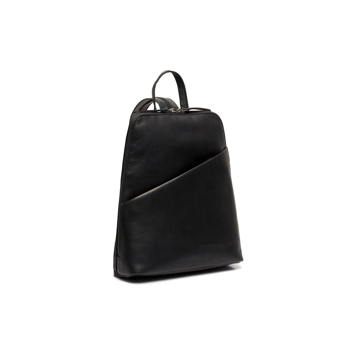 Claire Full-Grain Leather Backpack pour Femme in Classic 100% Full-Grain Leather - Full Exterior Front Profile View | Acheter en ligne