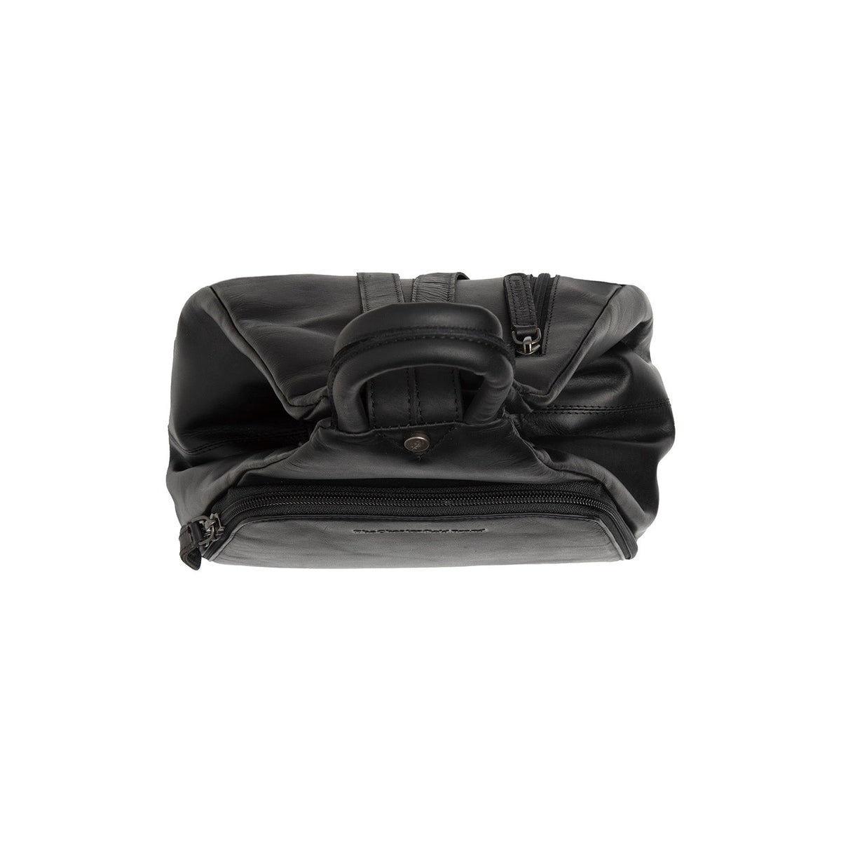 Howard Full-Grain Leather Backpack pour Femme - Structured Side Profile Showing Gusset Depth &amp; Expansion Capacity