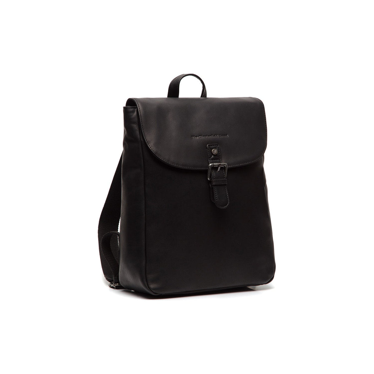 Vermont Full-Grain Leather Backpack pour Femme in Classic 100% Full-Grain Leather - Full Exterior Front Profile View | Acheter en ligne