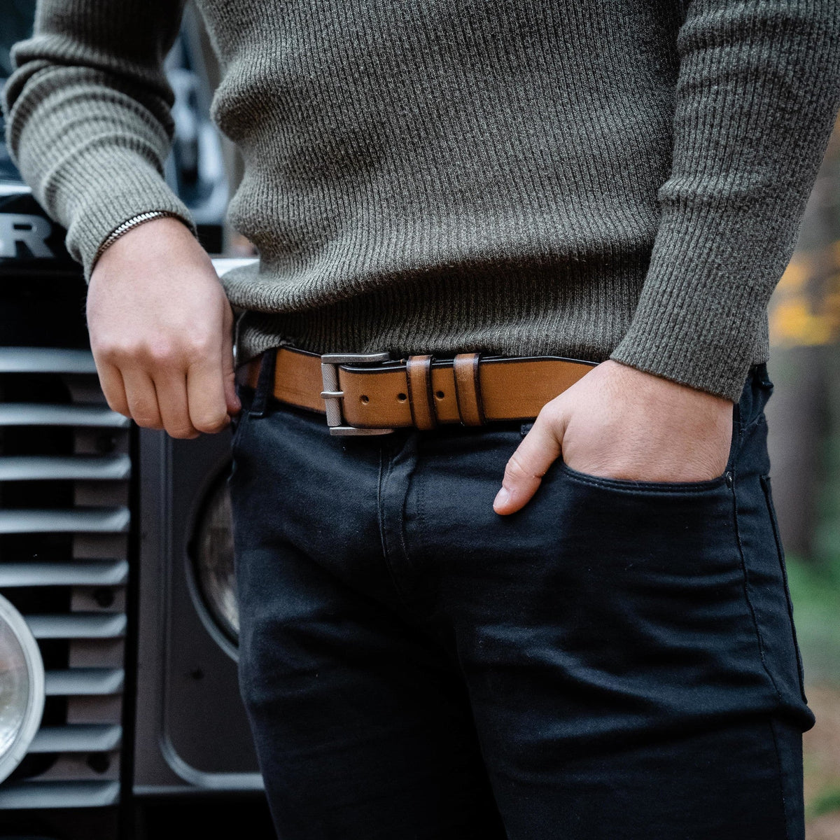 Aayden Full-Grain Ceinture en Cuir pour Homme – Vue produit alternative 3