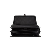 
Solid Antique Brass Hardware & Heavy-Duty Dual Zipper Detail on Glenwood Cuir Pleine Fleur Briefcase pour Homme