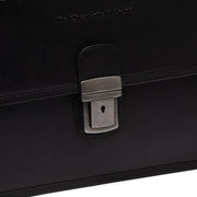 
Classic 100% Full-Grain leather Briefcase - Perspective arrière montrant les bretelles en cuir renforcées