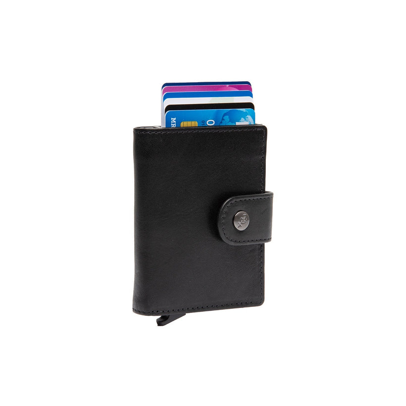 Barrea Full-Grain Leather Card Holder pour Femme