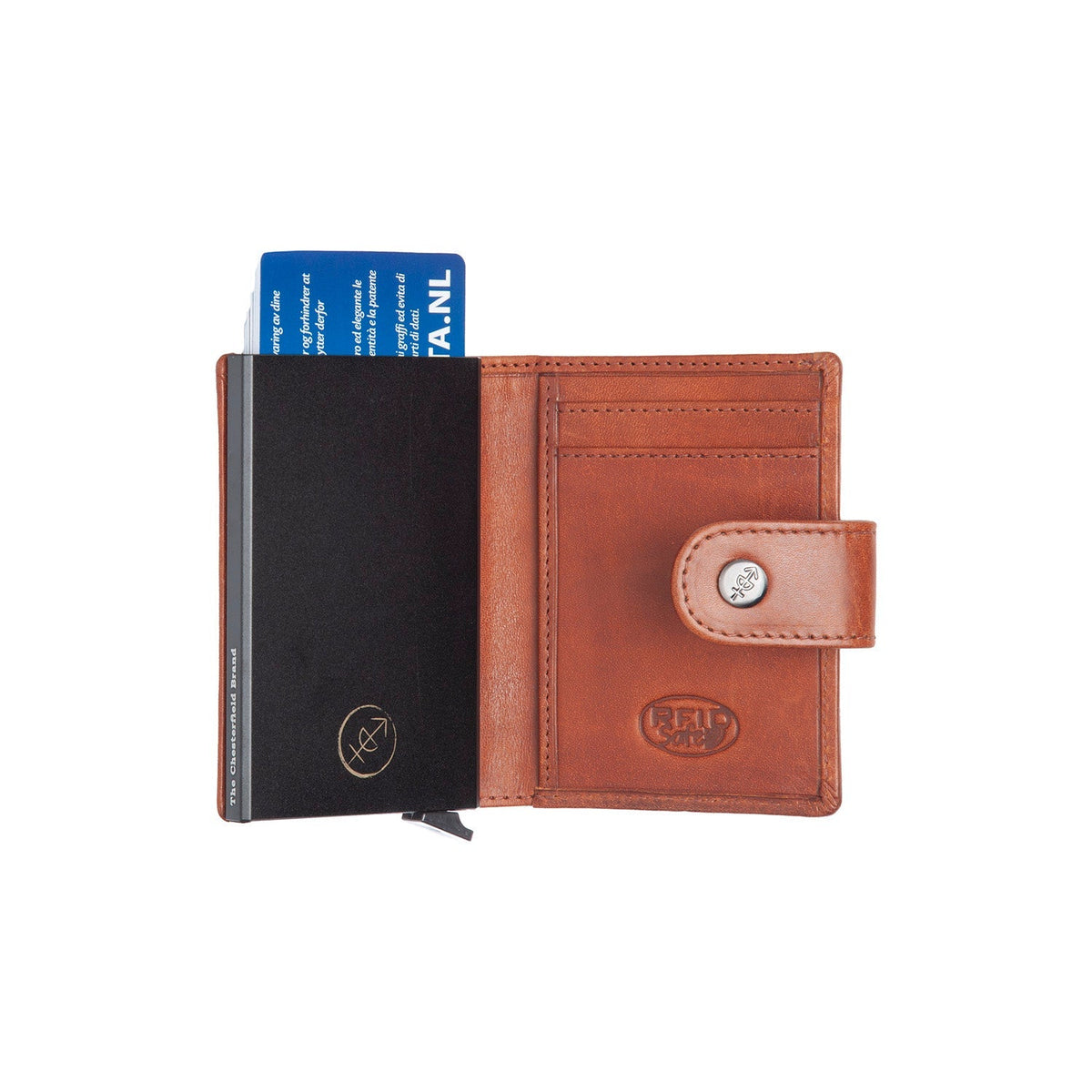 Barrea Full-Grain Leather Card Holder pour Femme – Vue produit alternative 3