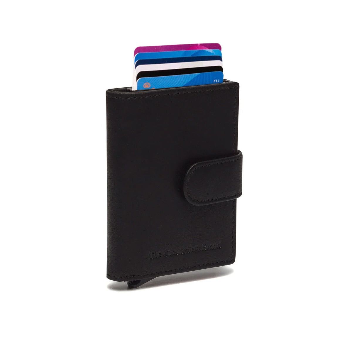 Leipzig Full-Grain Leather Card Holder pour Femme in Classic 100% Full-Grain Leather - Full Exterior Front Profile View | Acheter en ligne