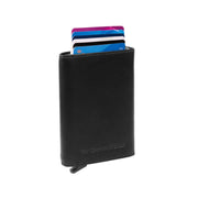 Palma Full-Grain Leather Card Holder pour Femme in Classic 100% Full-Grain Leather - Full Exterior Front Profile View | Acheter en ligne