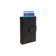 Torola Full-Grain Leather Card Holder pour Femme in Classic 100% Full-Grain Leather - Full Exterior Front Profile View | Acheter en ligne