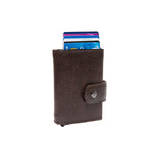 Varrano Full-Grain Leather Card Holder pour Femme in Classic 100% Full-Grain Leather - Full Exterior Front Profile View | Acheter en ligne