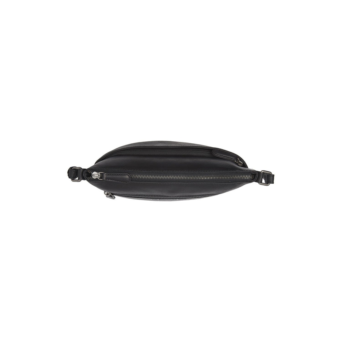 Durban Full-Grain Leather Crossbody Bag pour Femme - Structured Side Profile Showing Gusset Depth &amp; Expansion Capacity