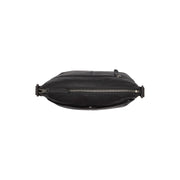 Solid Antique Brass Hardware &amp; Heavy-Duty Dual Zipper Detail on Henderson Full-Grain Leather Crossbody Bag pour Femme