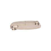 Osaka Full-Grain Leather Crossbody Bag pour Femme - Structured Side Profile Showing Gusset Depth &amp; Expansion Capacity