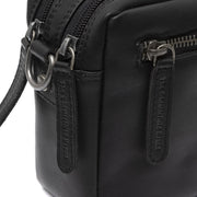 Samui Full-Grain Leather Crossbody Bag pour Femme - Structured Side Profile Showing Gusset Depth &amp; Expansion Capacity