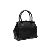 Dorin Full-Grain Leather Handbag pour Femme in Classic 100% Full-Grain Leather - Vue de face &amp; silhouette ajustée | Acheter en ligne