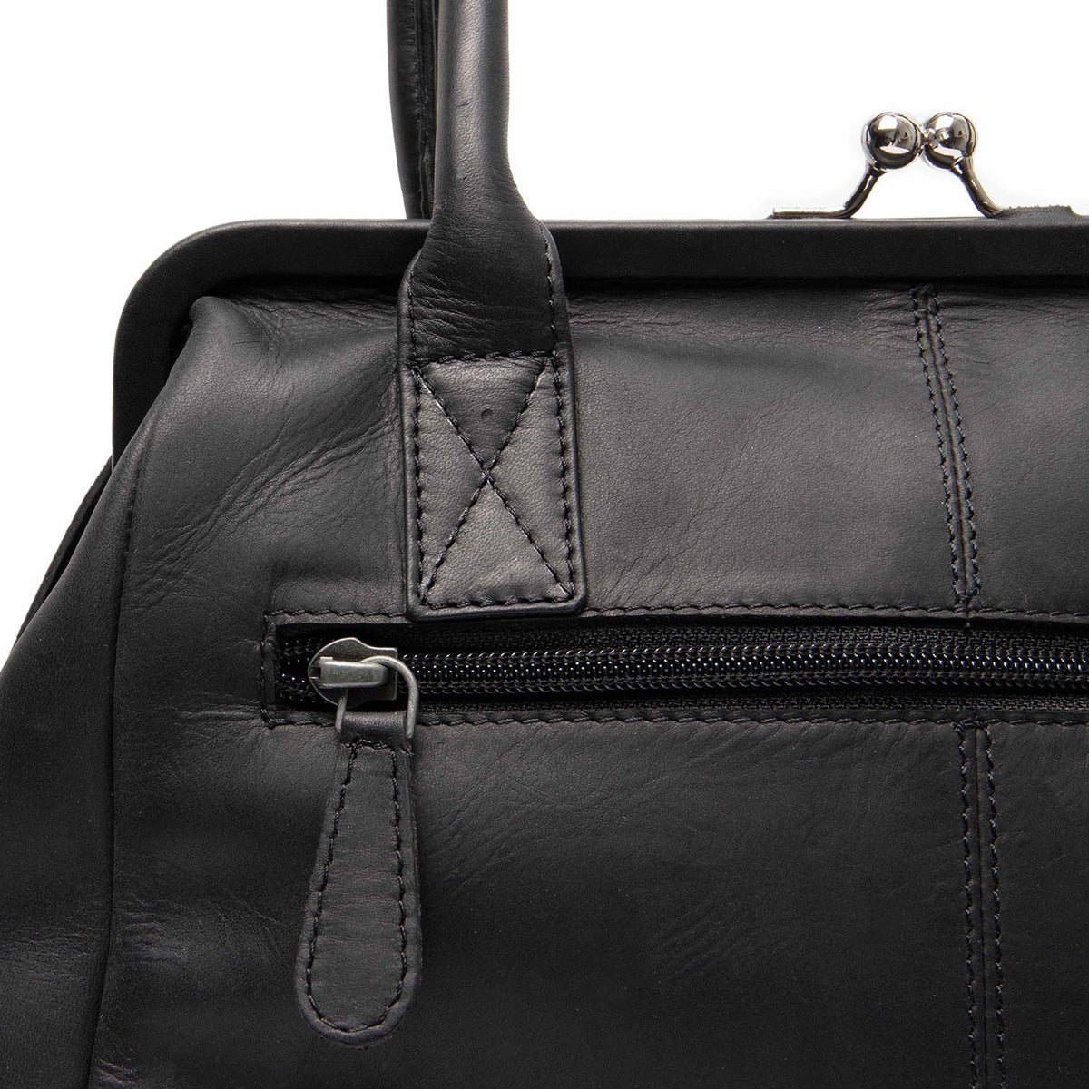 Dorin Full-Grain Leather Handbag pour Femme - Vue de profil avec coupe de manche ergonomique