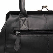 Dorin Full-Grain Leather Handbag pour Femme - Vue de profil avec coupe de manche ergonomique