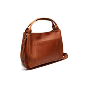 Tailored Rib Cuffs &amp; Hem Craftsmanship Construction Detail on Fioline Full-Grain Leather Handbag pour Femme