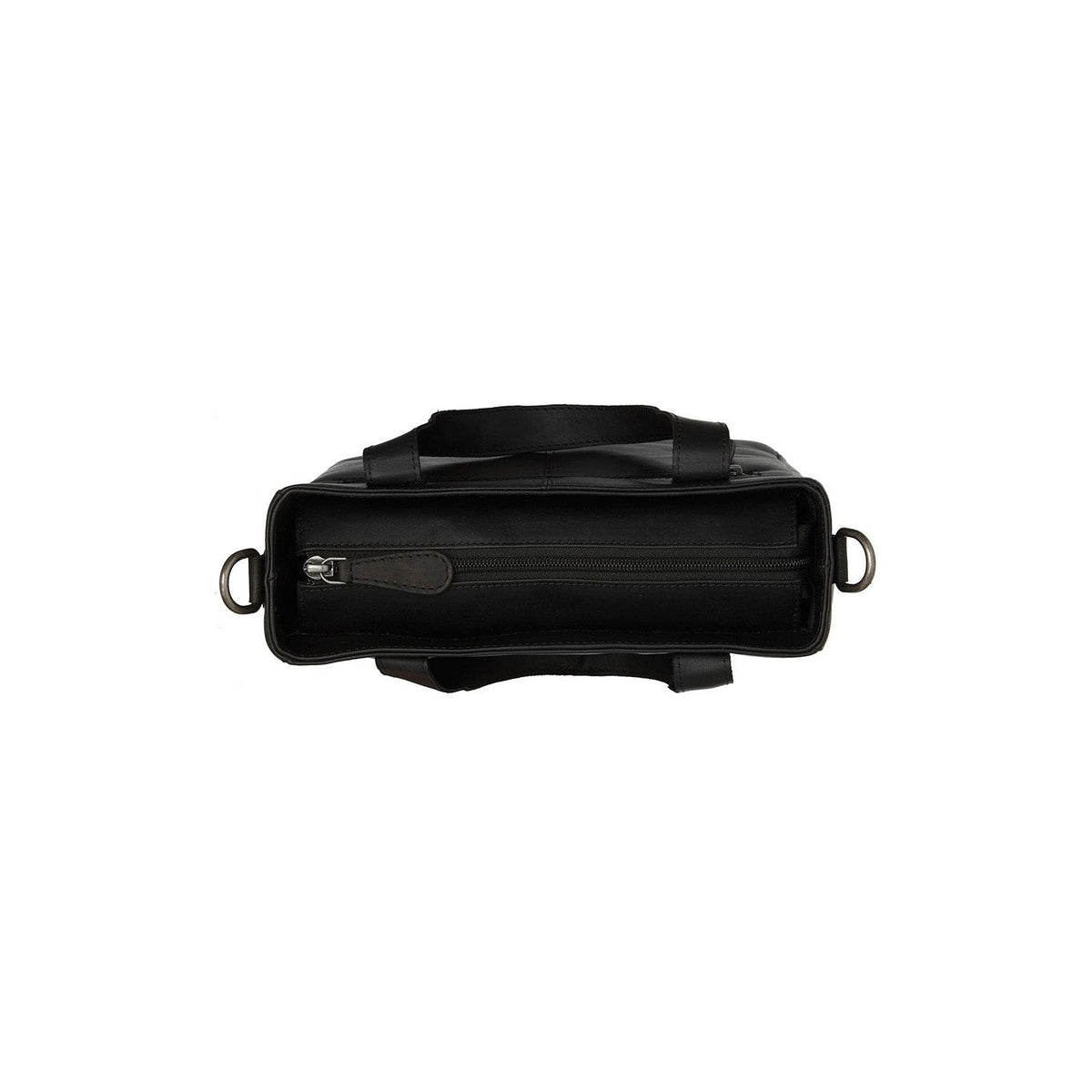 Vue détaillée of Classic Collar &amp; Heavy-Duty Zipper Hardware on Lingfield Full-Grain Leather Handbag pour Femme