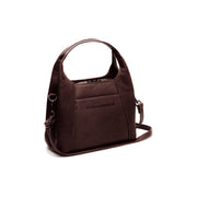 Tailored Rib Cuffs &amp; Hem Craftsmanship Construction Detail on Lunera Full-Grain Leather Handbag pour Femme