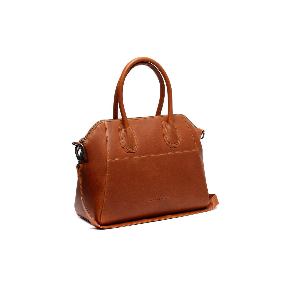 Tailored Rib Cuffs &amp; Hem Craftsmanship Construction Detail on Marsala Full-Grain Leather Handbag pour Femme