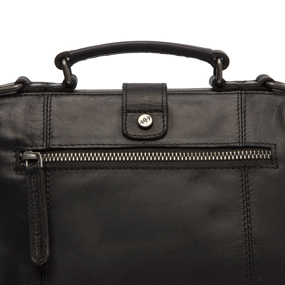 Rachael Full-Grain Leather Handbag pour Femme - Vue de profil avec coupe de manche ergonomique