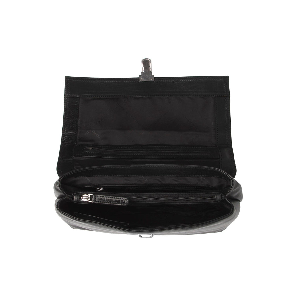 Vue détaillée of Classic Collar &amp; Heavy-Duty Zipper Hardware on Renata Full-Grain Leather Handbag pour Femme