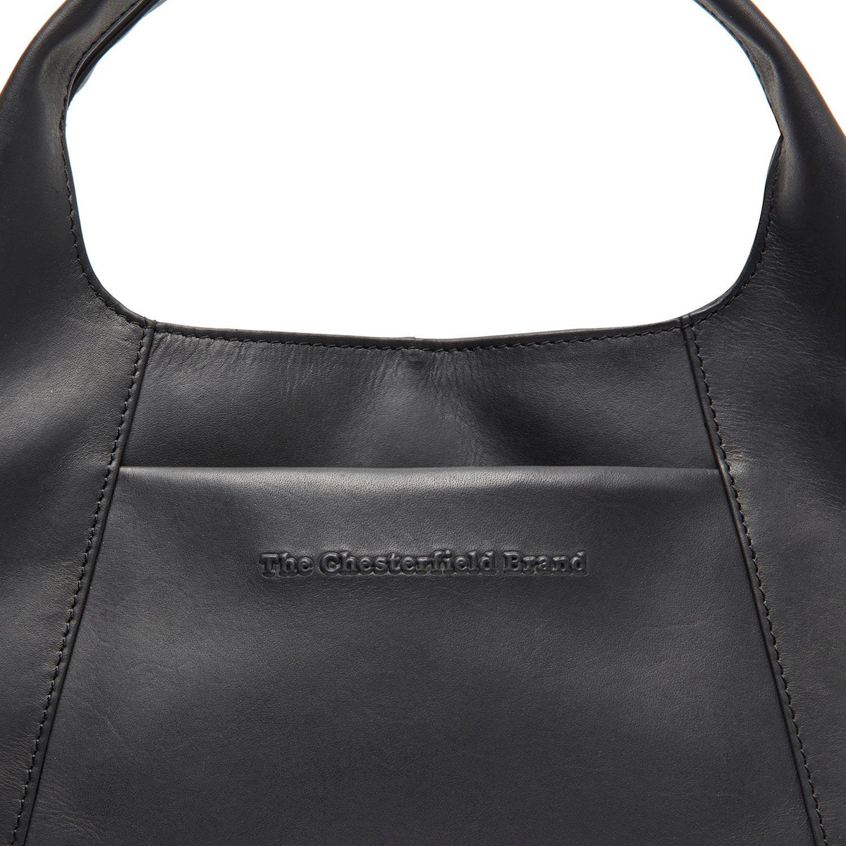 Vue détaillée of Classic Collar &amp; Heavy-Duty Zipper Hardware on Salina Full-Grain Leather Handbag pour Femme