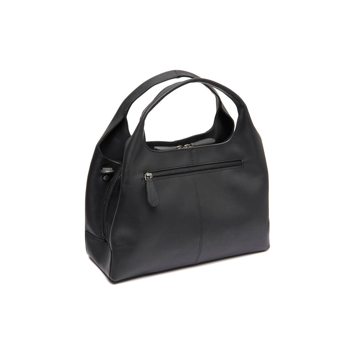 Styled Fit Perspective of Salina Full-Grain Leather Handbag pour Femme on Model - Natural Daylight Drape