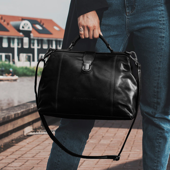 Shaun Full-Grain Leather Handbag pour Femme