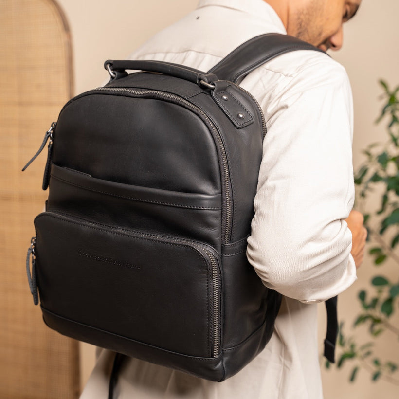Austin Full-Grain Leather Laptop Backpack pour Femme