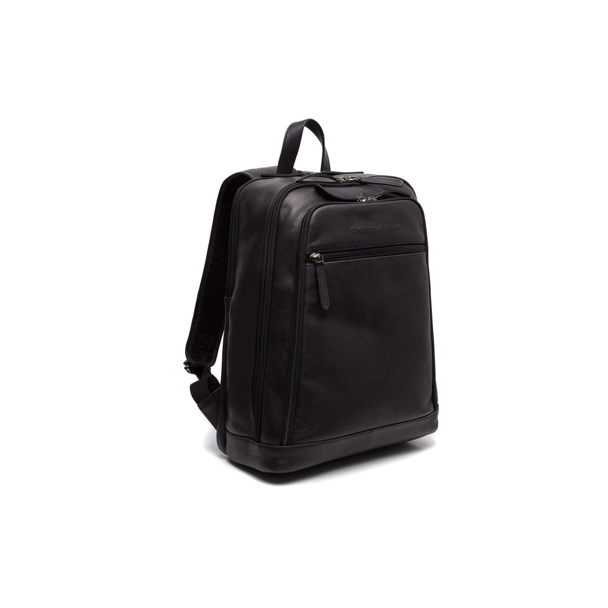 Detroit Full-Grain Leather Laptop Backpack pour Femme in Classic 100% Full-Grain Leather - Full Exterior Front Profile View | Acheter en ligne