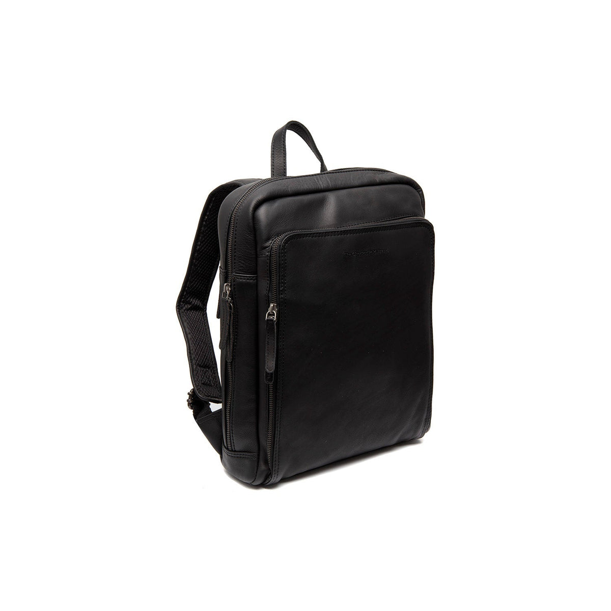 Jasper Full-Grain Leather Laptop Backpack pour Femme in Classic 100% Full-Grain Leather - Full Exterior Front Profile View | Acheter en ligne