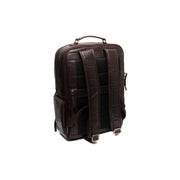 
Brown Leather Laptop Backpack Lennox, detail view 6