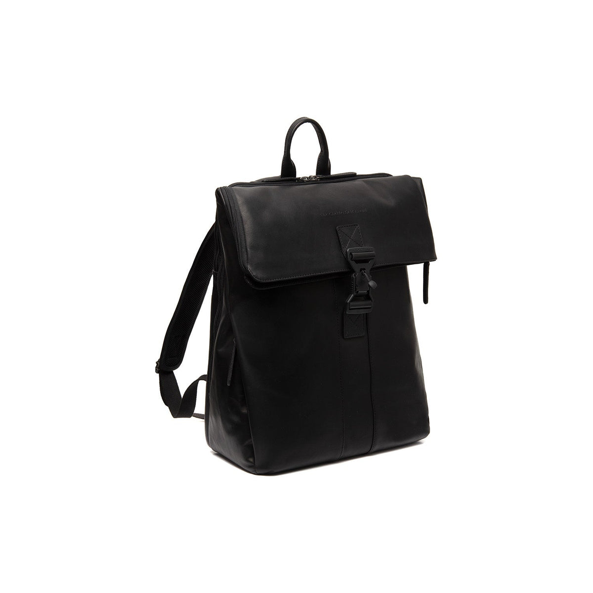 Savona Full-Grain Leather Laptop Backpack pour Femme in Classic 100% Full-Grain Leather - Full Exterior Front Profile View | Acheter en ligne