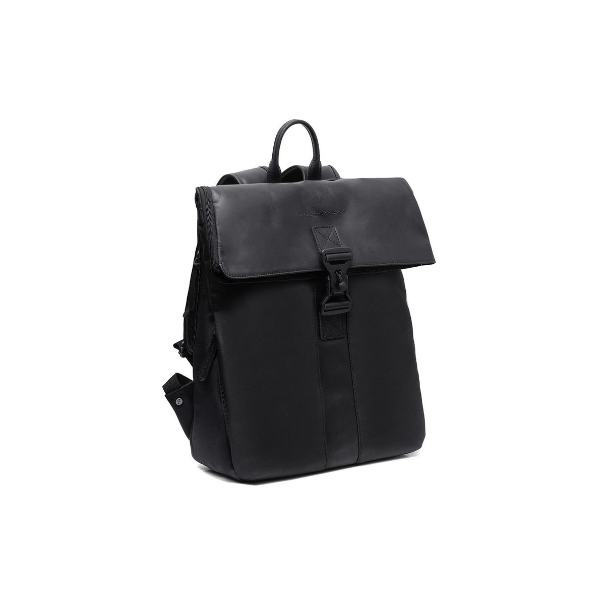 Trondheim Full-Grain Leather Laptop Backpack pour Femme in Classic 100% Full-Grain Leather - Full Exterior Front Profile View | Acheter en ligne