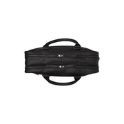 
Solid Antique Brass Hardware & Heavy-Duty Dual Zipper Detail on Boston Sacoche d'ordinateur en cuir pleine fleur