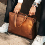 Manly Full-Grain Leather Laptop Bag pour Femme – Vue produit alternative 2