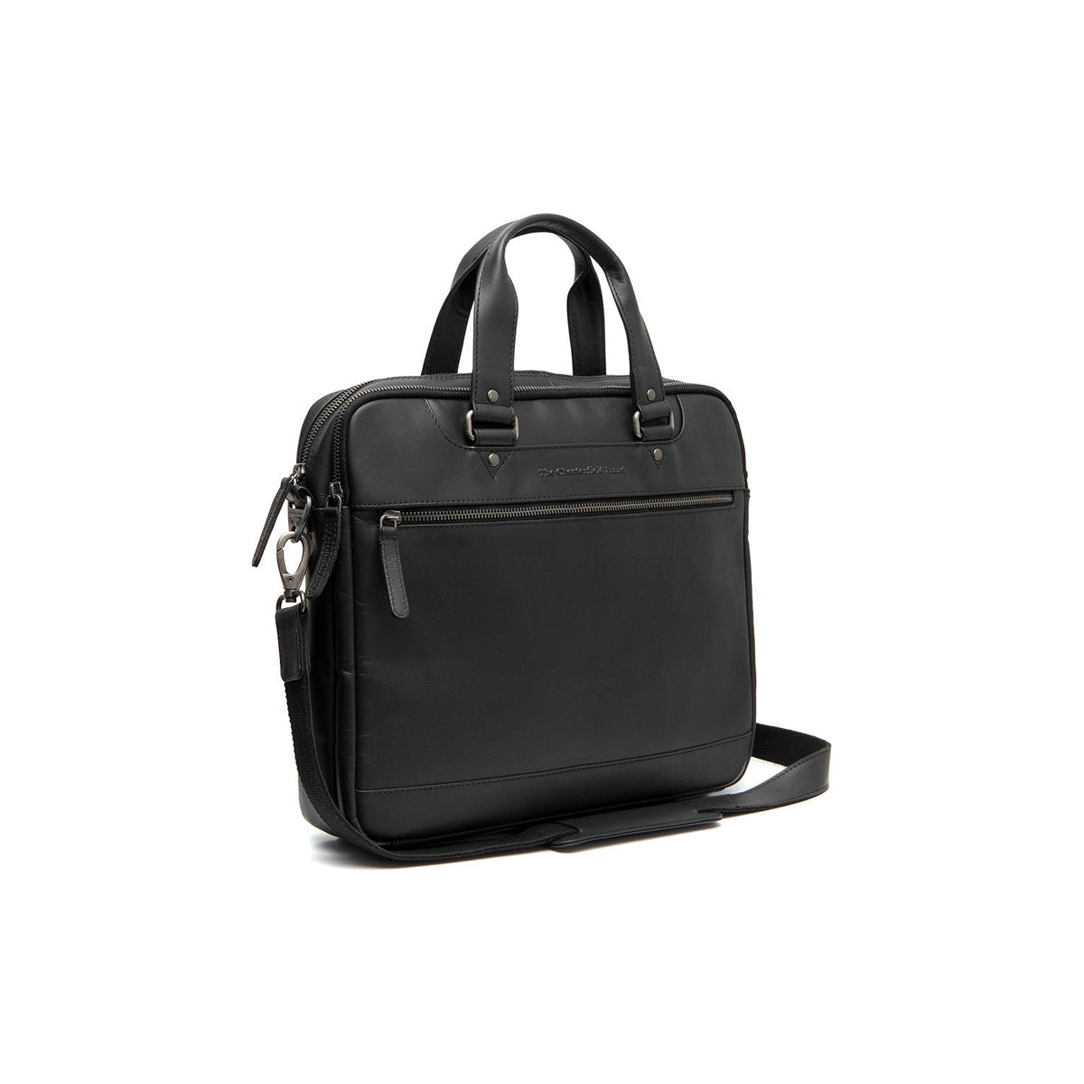 Montara Full-Grain Leather Laptop Bag pour Femme in Classic 100% Full-Grain Leather - Full Exterior Front Profile View | Acheter en ligne