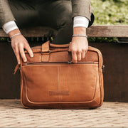 Seth Full-Grain Leather Laptop Bag pour Homme – Vue produit alternative 2