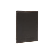 Styled Fit Perspective of Leather Passport Case pour Femme on Model - Natural Daylight Drape