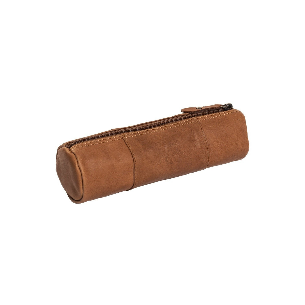 Cognac Leather Pencil Case Lea pour Femme, detail view 5