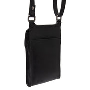 Tailored Rib Cuffs &amp; Hem Craftsmanship Construction Detail on Nebra Full-Grain Leather Phone Bag pour Femme