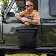 Bornholm Full-Grain Leather Roll-top Backpack pour Femme - Structured Side Profile Showing Gusset Depth &amp; Expansion Capacity